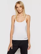 Koszulki i topy damskie - Karl Lagerfeld LAGERFELD Top Logo Singlet 211W2108 Biały Slim Fit - miniaturka - grafika 1