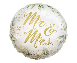 Balon foliowy Mr and Mrs, 18 cali - Wesele i ślub - miniaturka - grafika 1