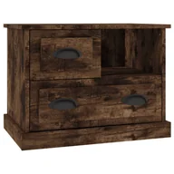 Szafki nocne - vidaXL Szafka nocna, przydymiony dąb, 60x39x45 cm - miniaturka - grafika 1