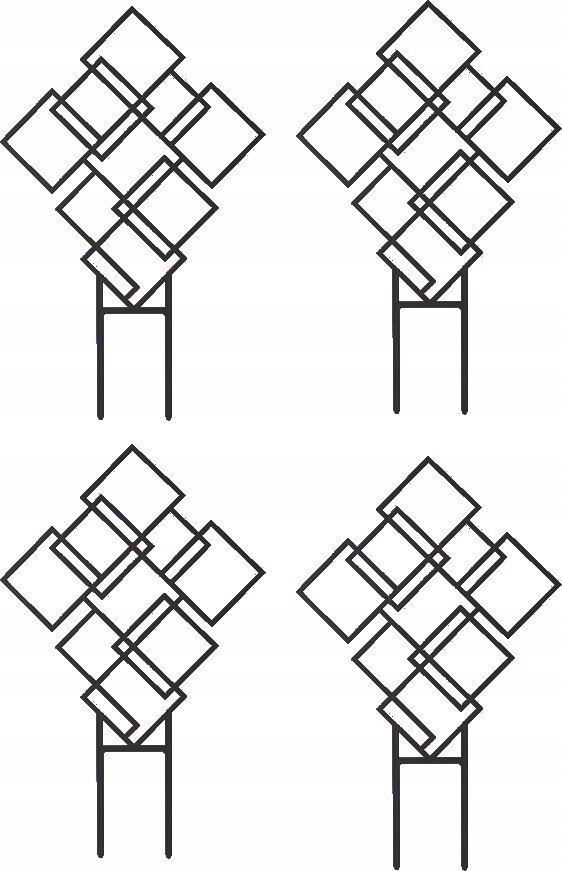 Formplastic Podpórka do roślin Drabinka Pergola na kwiaty x4
