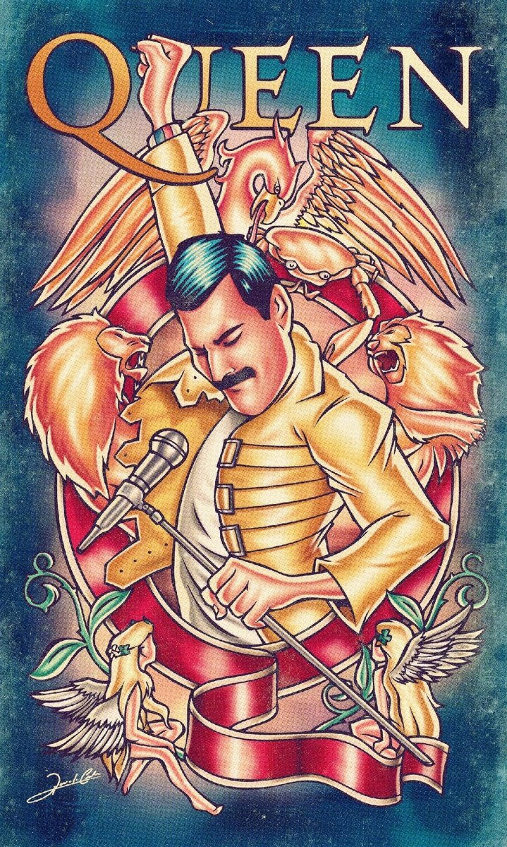 PODKŁADKA POD MYSZ Nadruk 22x18 cm Unikatowy Queen Freddie Mercury Prezent