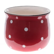 Donice - Ceramiczna osłonka na doniczkę Johan, czerwony, 12 x 9 cm - miniaturka - grafika 1