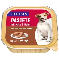 Mokra karma dla psów - FIT+FUN Pasztet 11 x 150 g Cielęcina i kurczak 44x150 g - miniaturka - grafika 1