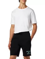 Spodenki męskie - Emporio Armani Męskie spodnie dresowe Bermuda Iconic Terry, czarny, XXL - miniaturka - grafika 1