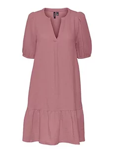 VERO MODA Sukienka damska VMNATALI 2/4 ABK, Nostalgia Rose, XS, Nostalgia Rose, XS - Sukienki - miniaturka - grafika 1
