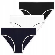 Majtki damskie - Majtki Dziewczęce Figi Bawełniane Gładkie Mix Kolor 3-pak MORAJ 134-140 - miniaturka - grafika 1