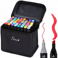 Kredki, ołówki, pastele i pisaki - MARKERY ALKOHOLOWE DWUSTRONNE ZESTAW 40SZT + TORBA - miniaturka - grafika 1