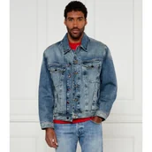 Kurtki męskie - HUGO Jeansowa kurtka | Loose fit - miniaturka - grafika 1