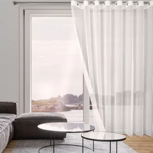 Firana Dekoracyjna Tamina 350 x 250 Przelotki Bia - Firany - miniaturka - grafika 1