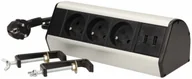 Gniazdka elektryczne - Gniazdo meblowe Orno FS-5 3 gniazda + 2 USB - miniaturka - grafika 1