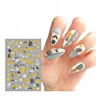 Naklejki Do Zdobienia Paznokci Wzorki Kwiatki B-141 - Ozdoby do paznokci - miniaturka - grafika 1