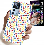 Dodatki do ciast w proszku - ETUI DO XIAOMI 12T / 12T PRO - ŁAPKI KOŚCI PIES PATROL BAJKI + SZKŁO - miniaturka - grafika 1