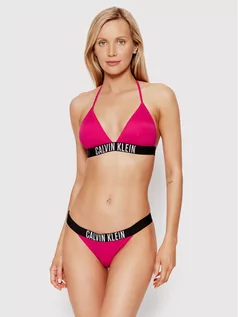 Stroje kąpielowe - Calvin Klein Swimwear Góra od bikini Triangle KW0KW01850 Różowy - grafika 1