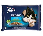 Mokra karma dla kotów - FELIX Fantastic Wiejskie Smaki w galaretce z łososiem i pstrągiem  4x85g - miniaturka - grafika 1