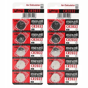 10x CR2032 BATERIA LITOWA MAXELL Japan DL2032 2032 - Baterie i akcesoria - miniaturka - grafika 1