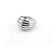 Pierścionki - Srebrny pierścionek oksydowany pr925 R20 - miniaturka - grafika 1