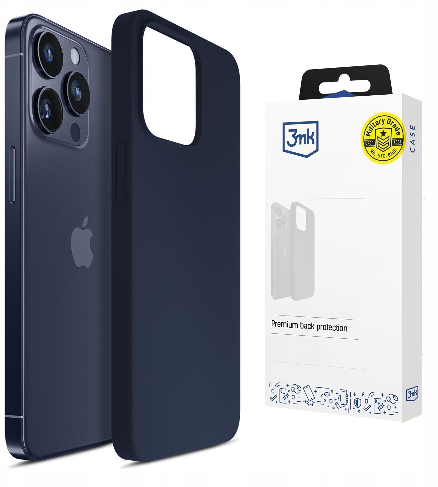 3MK Apple iPhone 16 Pro Max - 3mk Hardy Mellow Case Dark Blue