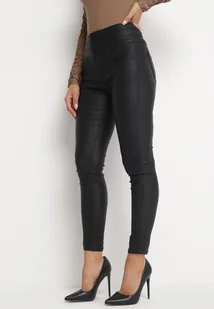 Czarne Spodnie Skinny z Imitacji Skóry Merttis - Spodnie damskie - miniaturka - grafika 1