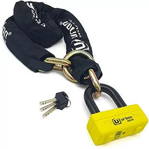 URBAN UR74120L Blokada tarczy motocyklowej, wysokie bezpieczeństwo, zabezpieczenie przed kradzieżą Homologacja SRA, mini U-Lock + blokada łańcucha ø13,5, pętla 120 cm - Akcesoria motocyklowe - miniaturka - grafika 1