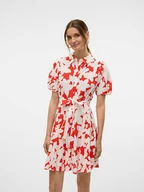 Sukienki - Vero Moda Sukienka w kolorze biało-czerwonym - miniaturka - grafika 1