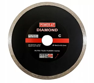 Tarcza Diamentowa 180 X 25,4 mm Ciągła Glazura - Tarcze do pił - miniaturka - grafika 1