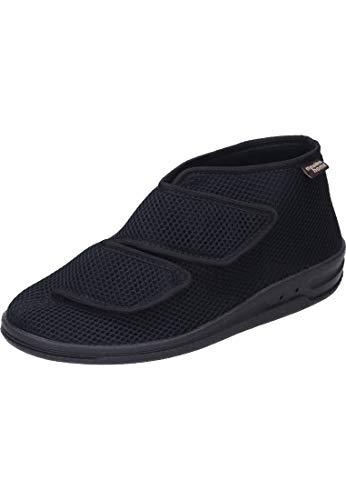 Manitu Home Unisex 360012 kapcie domowe, czarny - czarny - 41 EU