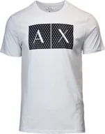 Koszulki męskie - ARMANI EXCHANGE T-shirt męski bawełna biały GR36490 - Rozmiar: XL - miniaturka - grafika 1