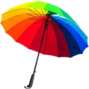 DUŻY PARASOL SKŁADANY PARASOLKA TĘCZOWA AUTOMATYCZNA XL KOLOROWA TĘCZA - Parasole - miniaturka - grafika 1