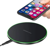 Ładowarki do telefonów - SZYBKA ŁADOWARKA INDUKCYJNA 20W DO WSZYSTKICH TELEFONÓW + KABEL USB-C QI - miniaturka - grafika 1