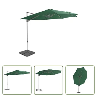 The Living Store Parasol ogrodowy z przenośną podstawą - zielony - Parasol Ogrodowy - Parasole ogrodowe - miniaturka - grafika 1
