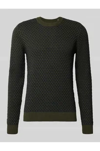 Sweter z dzianiny z okrągłym dekoltem model DONG - Blend - Swetry męskie - miniaturka - grafika 1