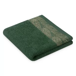 Ręcznik ALLIUM kolor butelkowa zieleń styl klasyczny 30x50+50x90+70x130 ameliahome - TOWEL/AH/ALLIUM/B.GR/SET30x50+50x90+70x130 - Ręczniki - miniaturka - grafika 1