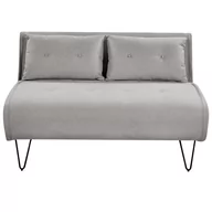 Sofy i kanapy - Sofa rozkładana 2-osobowa jasnoszara VESTFOLD - miniaturka - grafika 1