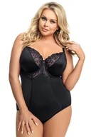 Komplety bielizny - Gorsenia K356 Gala czarny 75E Body wyszczuplające - miniaturka - grafika 1