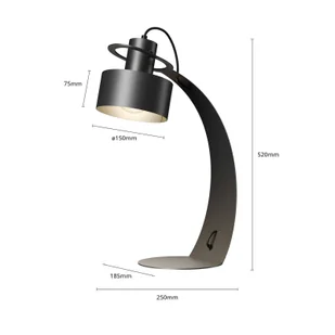 Sigma Lampka biurkowa  RIF czarna ruchomy klosz (50065) - Lampy stojące - miniaturka - grafika 6