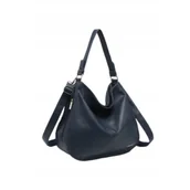 Torebki damskie - Klasyczna Shopperka Torebka Damska Granatowa LUIGISANTO V080 Blue - miniaturka - grafika 1