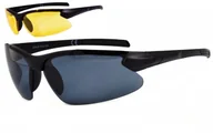 Okulary sportowe - Sportowe okulary z dwoma soczewkami polaryzacyjnymi czarna i zolta - drs-51c2 - miniaturka - grafika 1