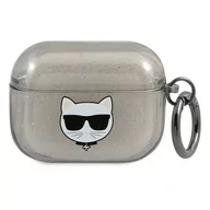 Akcesoria do słuchawek - Apple Karl Lagerfeld Etui Karl Lagerfeld KLAPUCHGK AirPods Pro cover czarny/black Glitter Choupette KLD586BLK - miniaturka - grafika 1
