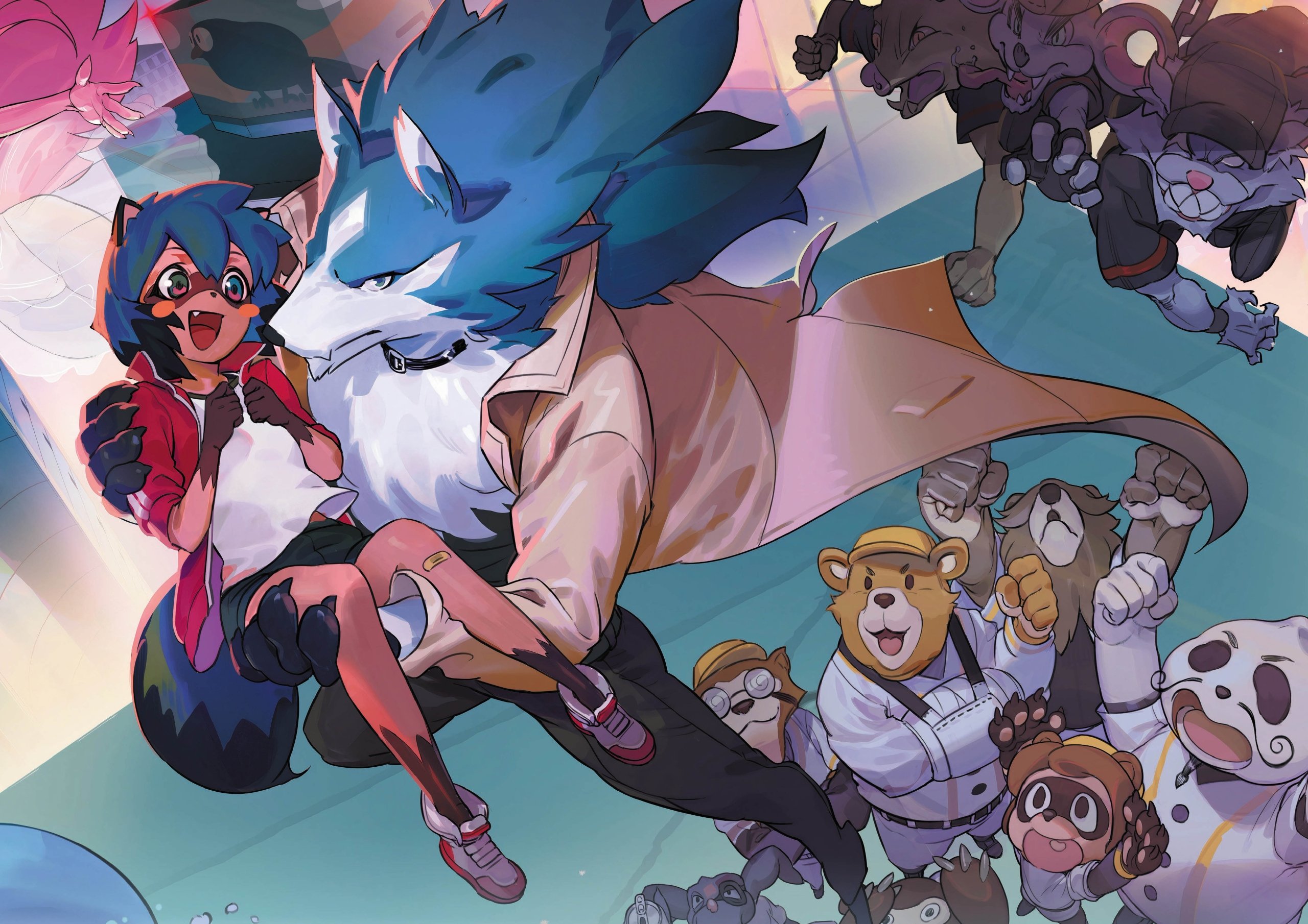 Plakat A3 anime manga Bna: Brand New Animal Bna