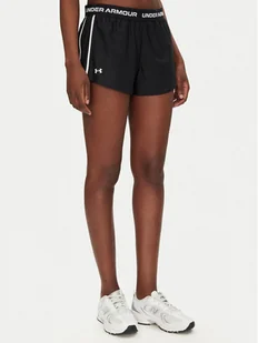 Under Armour Szorty sportowe Tech™ Play Up 1389882 Czarny Regular Fit - Spodenki damskie - miniaturka - grafika 1