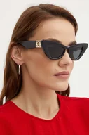 Okulary przeciwsłoneczne - Burberry okulary przeciwsłoneczne damskie kolor czarny 0BE4421U - miniaturka - grafika 1