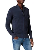 Bluzy męskie - G-STAR RAW Męska bluza 3D Biker Knitted Zip Through Knits, Niebieski (Luna Blue/Mazarine Blue D20413-c259-c717), XS - miniaturka - grafika 1