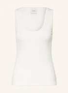 Koszulki i topy damskie - Calvin Klein Top weiss - miniaturka - grafika 1
