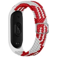 Akcesoria do smartwatchy - Pasek BELINE Textile do Xiaomi Mi Band 3/4 Czerwono-biały - miniaturka - grafika 1