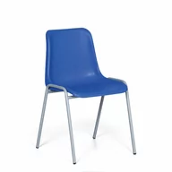 Krzesła - Plastikowe krzesło do jadalni AMADOR, niebieskie - miniaturka - grafika 1