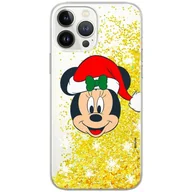 Etui i futerały do telefonów - ERT GROUP etui na telefon Apple Iphone XS, case oryginalny i oficjalnie licencjonowany przez Disney, wzór Minnie 061, optymalnie dopasowane, z efektem płynnego brokatu - miniaturka - grafika 1
