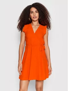 Sukienki - Vero Moda Sukienka letnia Natali 10263273 Pomarańczowy Regular Fit - grafika 1