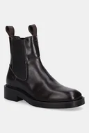 Botki damskie - Gant sztyblety skórzane Fallwi damskie kolor brązowy na płaskim obcasie 31541129 - miniaturka - grafika 1