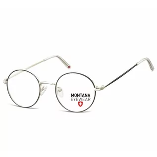 Okulary korekcyjne, oprawki, szkła - Oprawki korekcyjne okulary optyczne lenonki MM584 srebrny/czarny - grafika 1