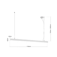 Lampy sufitowe - ORION Lampa sufitowa LED Bounce, biała, długość 113 cm, CCT, aluminium - miniaturka - grafika 1